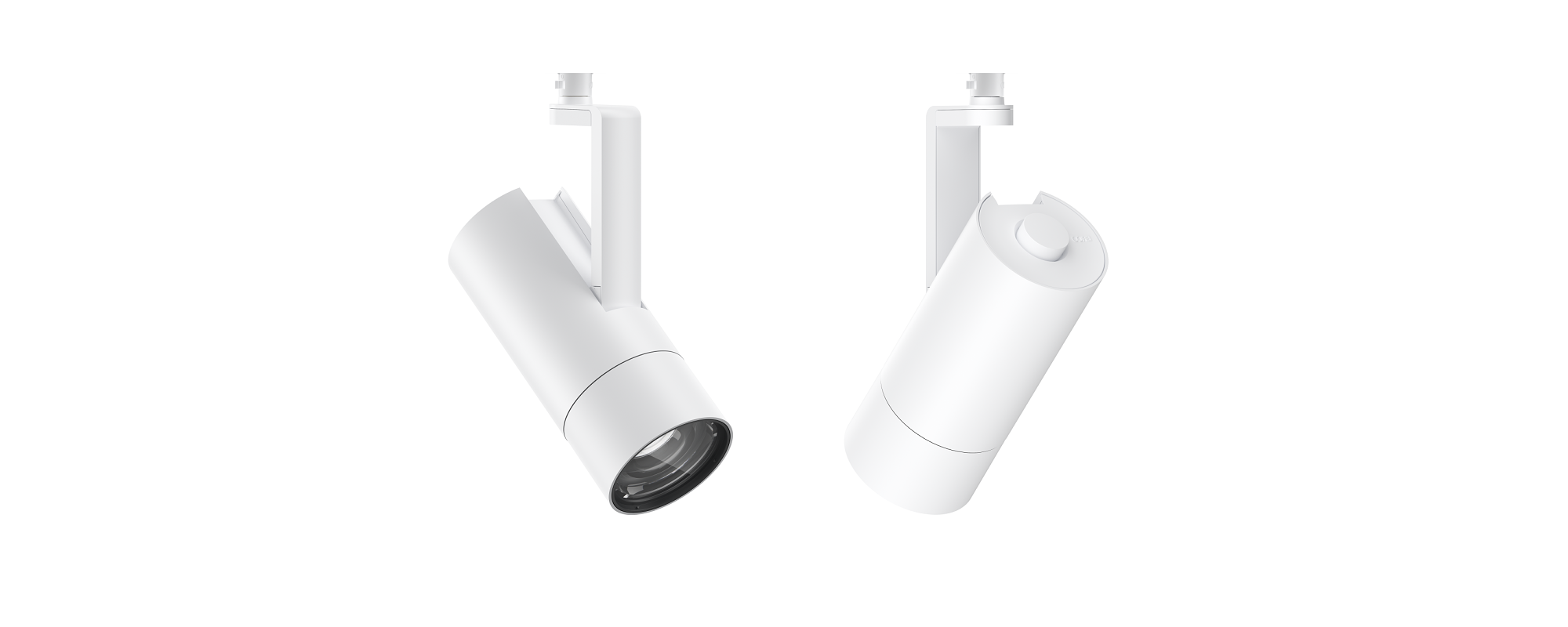 Uniscan 48V track spotlight, minimalist and multi-talented for gallery lighting.