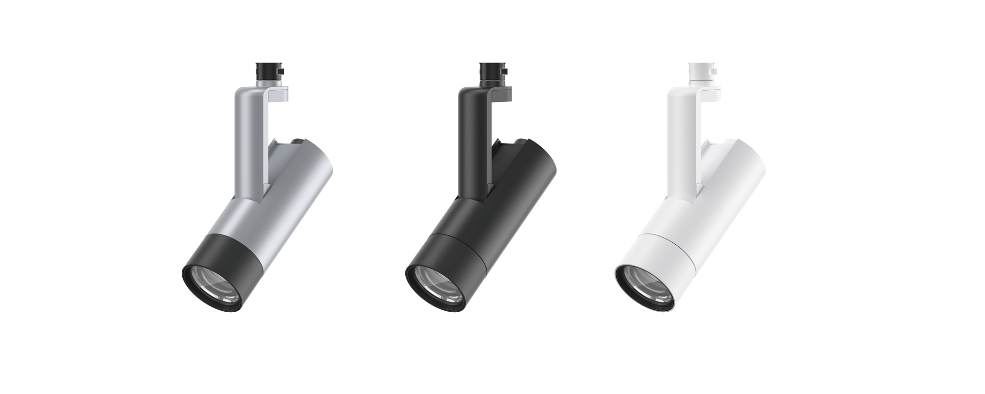 ERCO Uniscan 48V track spotlights, minimalist and multi-talented for gallery and museum lighting.
