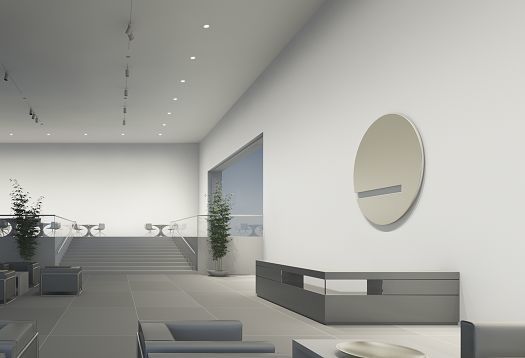 ERCO lighting design showcasing vertical wallwashing and horizontal illumination for balanced spaces.
