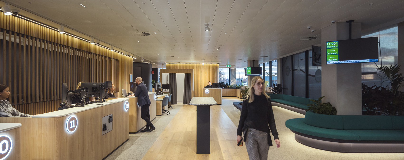 VicRoads Ringwood Customer Hub featuring ERCO lighting solutions for customer-focused illumination.