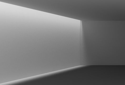Vertical lighting on a wall, also known as wallwashing, for better orientation.