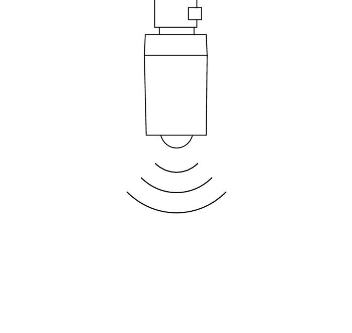 ERCO Bewegungsmelder mit Lichtsensor zur drahtlosen Lichtsteuerung via Casambi Bluetooth.