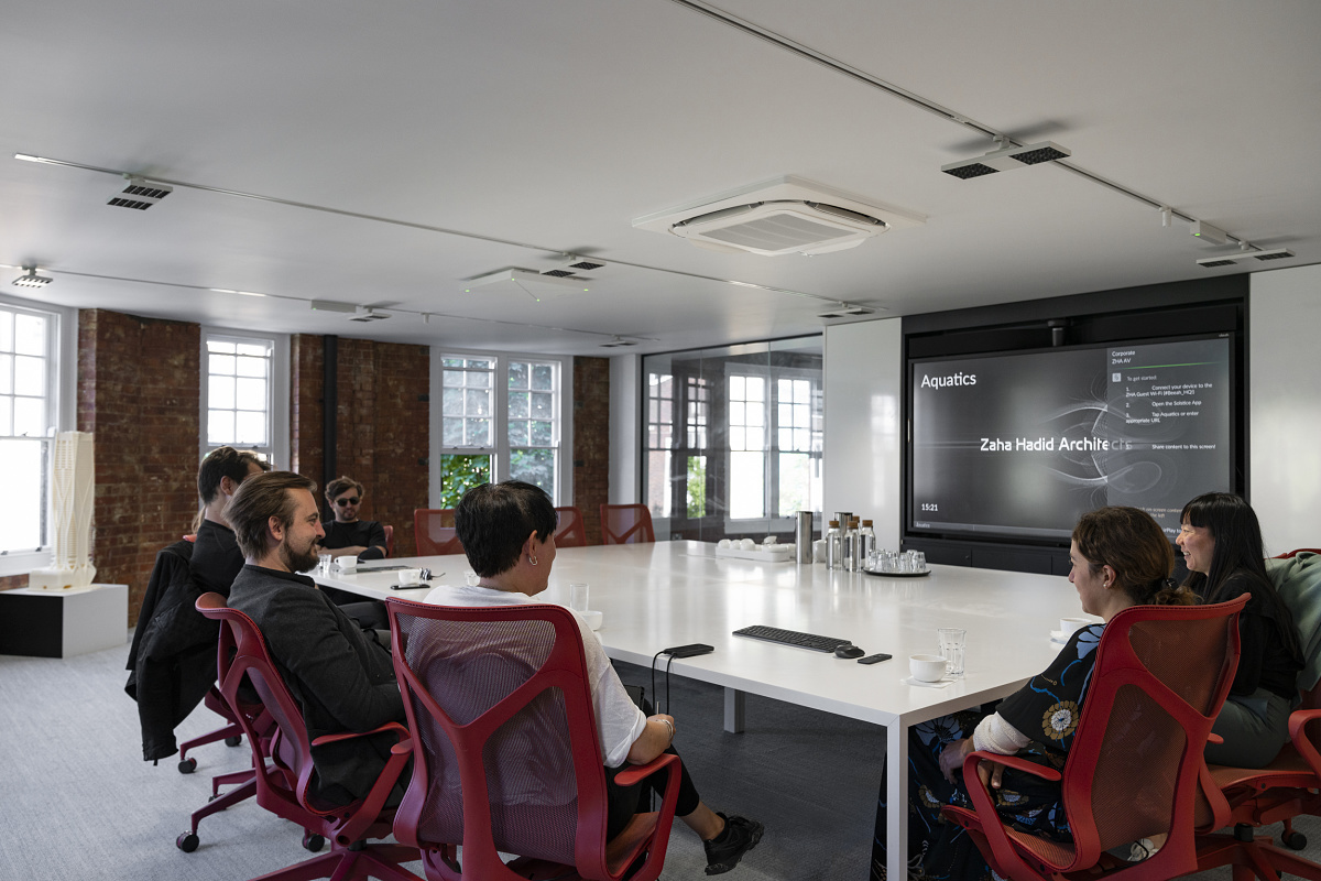 ERCO lighting in Zaha Hadid's London office supports responsive design and staff wellbeing.